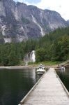 Princess Louisa Inlet, 07-10 114 - Noro Lim in front of Chatterbox Falls