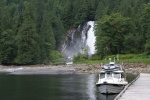 Princess Louisa Inlet, 07-10 119- Noro Lim in front of Chatterbox Falls