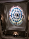 Huge stained glass skylight in Boldt Castle