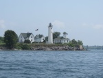 Cape Vincent Lighthouse. Entrance to St. Lawrence River from Lake Ontario