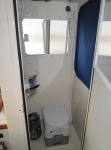 Sealand Porta Potti now installed and plumbed in place of the original, less than wonderful, 