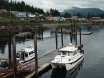 At the Hoonah grocery & Hardware store dock with the Tootsie Cat