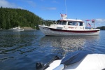 Anchored off Mound Island, Broughtons, with PlanB, a CD-25 out of CA.