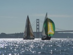 Racing by the Golden Gate Bridge