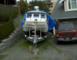 Radar dome and hailer installed