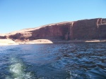 Looking back up lake between Lake Canyon and Annies Canyon after leaving Halls Crossing on 9-23