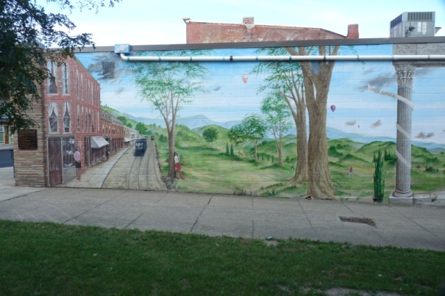 Many towns had murals.  This one in Lyons, NY.