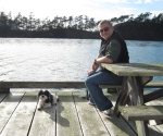 Baxter and Pat on Dock at Fossil Bay 1-16-11