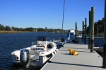 c-dory 22 at dock with lightning