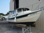 Hunky Dory in dry dock in Vero Beach, Florida