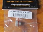 Aluminum bleeder screw to replace the plastic one on the side of the filter housing, also fom Merchants automotive, plastic ones can either break or round off in time