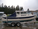 Our first day of ownership of Salty....we are so excited....in dry dock now but not for long!
