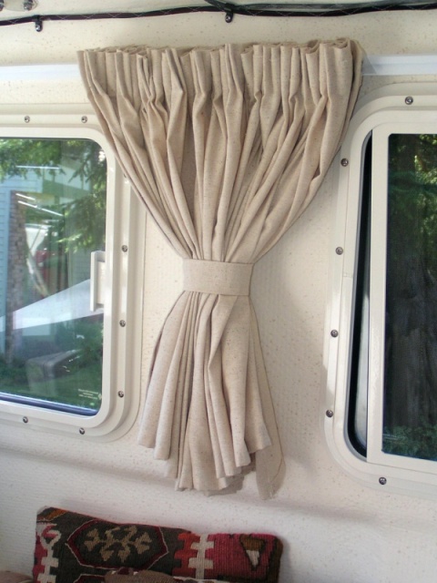 (Pat Anderson) Dinette Side Draperies, tied back