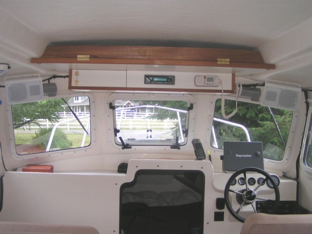 (Pat Anderson) Electronics Shelf (built by David on Anna Leigh) and Helm - AudioSource Speakers