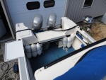 Aft deck with Grill, Platform for Cooler and Side Table.    New Lazerette Covers too