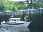 Hunky Dory in Dismal Swamp north end lock