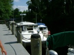 Lady KC and Litl Tug rafted at Dismal Swamp welcome center