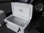 Bought an aluminum bait tray to keep things up out of the water,it fits both coolers so the Igloo will probably go on to serve on bait duty, for blood worms , grass shrimp, plug herring, etc