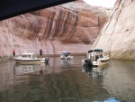 Annie's canyon pool with overhang  Rana Verde, Nauti Gal and Two Bears