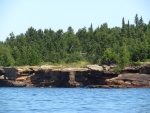 caves on north end of Devils Island