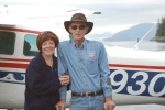 Gene & Margaret flying to Elfin Cove