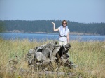 Meredith and I walked the spit protecting Fisherman's Bay, Lopez Island.