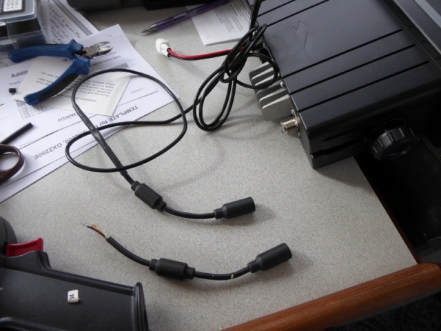 Soldering connectors on the back of the radios for the NMEA 0183, so they can be removed from boat if needed. 