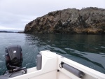 Exploring the various rocks off the South side of Lopez