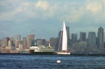 (Pat Anderson) Seattle Skyline with Boats 4-21-06