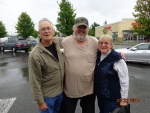 Joe with Roger & Beth (Sensei), 
outside Olive Garden, 
Burlington, WA, 7-23-2014