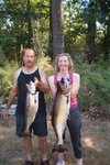 Cynthia with a 32# King (Hatchery...)