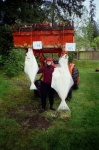 C-Lou with 150 lbs. of halibut.