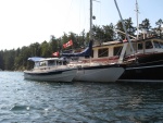 Easter weekend rafted with friends sv Shangrila and mv Doc swan  Wallace Island BC