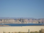 first glimps of lake Powell from the gas station parking lot near Wawheap