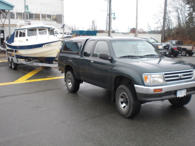 1995 Toyota T-100 towed her like a dream