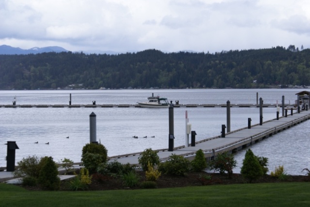 Hood Canal, Apr 30 - May 04, 2012 061 Alderbrook Inn.  Shared the place with a few Grebes, Barrow's Golden Eyes, Mallards, and Surf Scoters. No other boats. No other people.