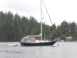 Met our friends Stuart & Heather in Cortes Bay on their Erickson 31 called 