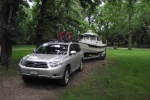 Buffalo River State Park, Minnesota. Storms over night left a mess of tree stuff on my car and boat...