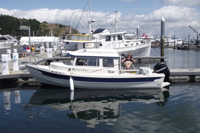 Docked for the evening at Cap Sante Marina