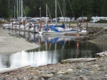 low tide in channel to marina at pacific playgrounds