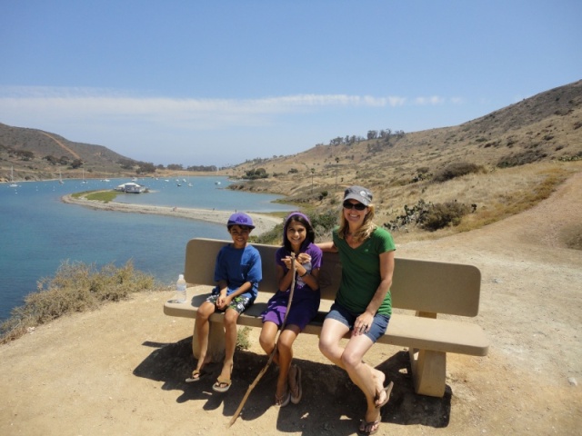 Devin, Maya and Robin Raval (Thataway's family) at Cat Harbor