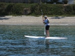 Paddle boards are big -and always go up wind to start the trip!  