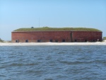 Fort Massachusetts on Ship Island, Ms. several miles off the coast.