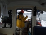 First Mate processing shrimp, heading home, Port Wells, PWS