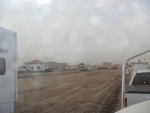 windstorm at Yuma to 40 mph  in the lee of a big 5th wheel at Paradise Casino