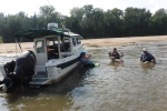 Love shallow draft on hot day
On Mississippi River locals would group up in the side channels during heat of day. A fresh boat was welcomed as new people to visit with.