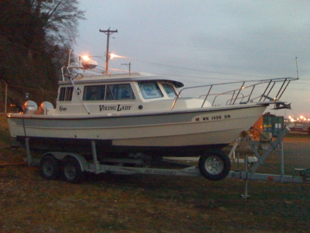 Viking Lady on Trailer