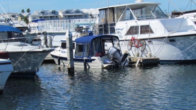 Will-C in a transcient slip for a week amongst the live aboard Key West navy.