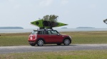 A Mini Cooper S with a couple of kayaks in Flamingo,Florida