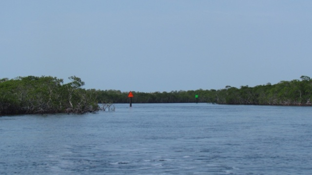 marker 17 on the creek leading to John Peenykamp State Park and Largo Sound is called crash corner. It's a 90 degree turn and boats coming wailing along wfo and have head on collisons. Large snorkle boats pass thru here with snorklers heading out to the reefs. The bigger boats announce a secur-ita warning as to which way they are approaching the corner 